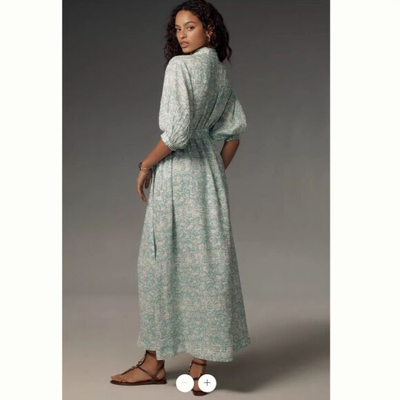 Anthropologie The Irene Linen Shirt Dress by Maeve - Picture 2 of 4